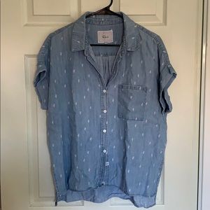 Rails cactus chambray top M
